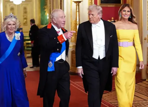 Donald Trump Delivers a Speech at a State Banquet During His Visit to the United Kingdom