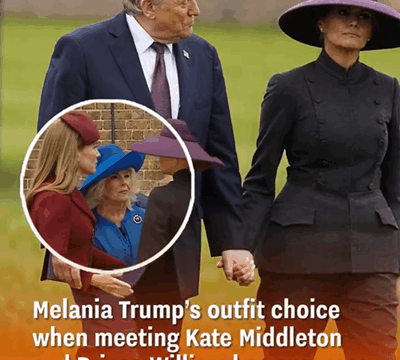 Melania Trump’s attire at the meeting with Kate Middleton and Prince William is causing a stir
