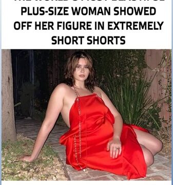 “Incredible legs!”: The world’s most stunning plus-size model flaunted her curves in tiny shorts.