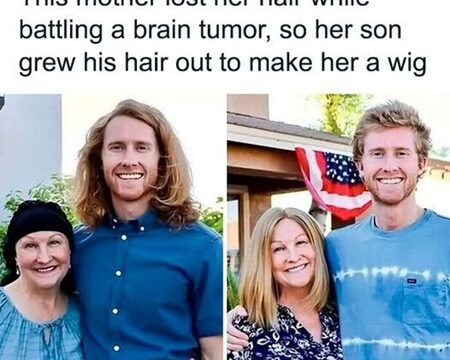 A Son’s Gift: He Grows His Hair to Make a Wig for His Mother Fighting a Brain Tumor