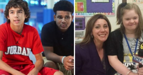 Teenage Cheerleader with Down Syndrome Bullied, Then Basketball Players Pause Game to Support Her