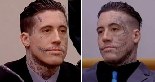 “‘Deadpool’ murderer looks nothing like before in new images from behind bars.”