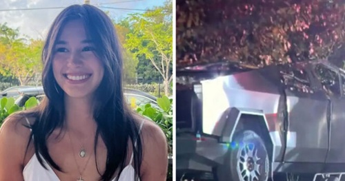 Student dies in fire after being trapped inside her Tesla.