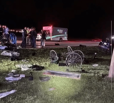 Amish Buggy and Jeep Crash in Berne, Father Flown to Hospital, Children Suffer Injuries