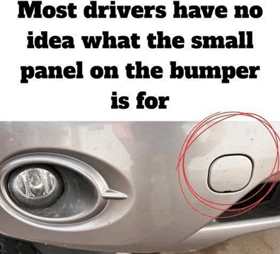 The Truth About the Little Square You See on Most Car Bumpers