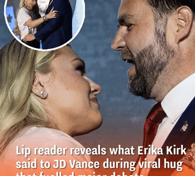 “Viral Hug Moment: Lip Reader Interprets Words Between Erika Kirk and JD Vance”