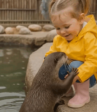 A Typical Zoo Day Turned Extraordinary When an Otter Connected with a Young Girl