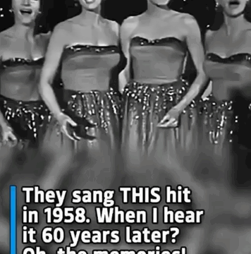 They first sang this classic back in 1958 — and hearing it again after all these years brings tears to my eyes.