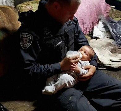 I helped a starving newborn found beside an unconscious woman — years later, he honored me with a medal on stage.