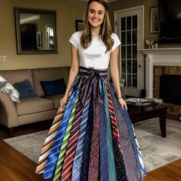 I Made a Skirt from My Late Father’s Ties, and My Stepmom Destroyed It—Then Karma Hit That Same Night