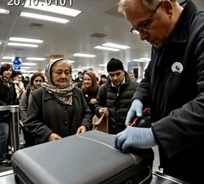 During a routine scan of an elderly woman’s bag, the officer saw something that didn’t look right.