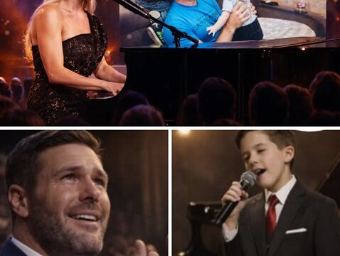 NO ONE EXPECTED THIS — AND IT WAS UNSCRIPTED. Carrie Underwood’s son stepped into the spotlight, searching for his dad. His voice trembled, heartfelt and real, as Carrie played softly. Mike Fisher cried. 18,000 fans watched, silent and moved. Not a performance — a family moment.