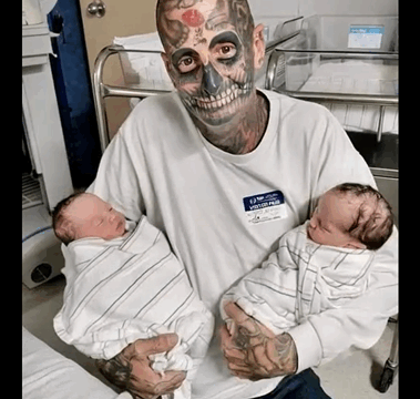 This Tattooed Dad Was Judged Online, But His Wife Set the Record Straight